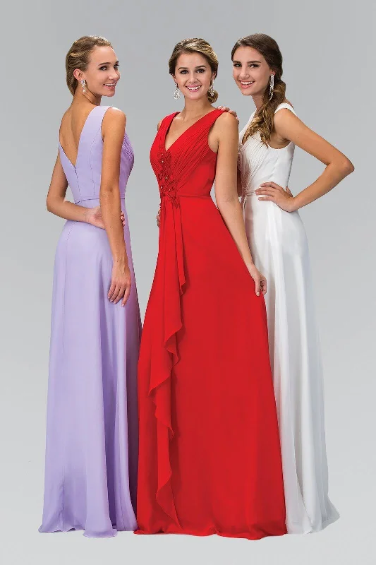 Luxury Casual Deals Long Bridesmaid Formal Chiffon Dress