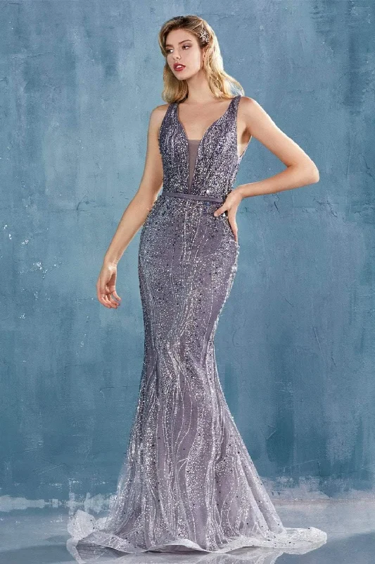 Fashionista Favorites Andrea & Leo CDA0915 Sparkling Long Beaded Formal Dress