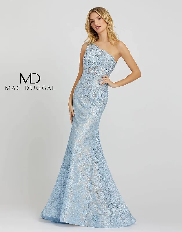 Final Sale Mac Duggal Long Formal One Shoulder Homecoming Prom Gown