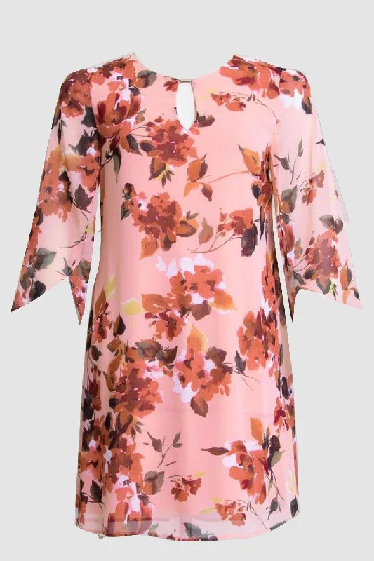 Minimalist Fashion Sale Connected Apparel Short Long Sleeves Floral Dress