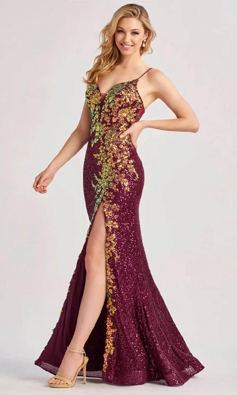 New In This Season Colette By Daphne CL8425 - Floral Sequin Prom Gown