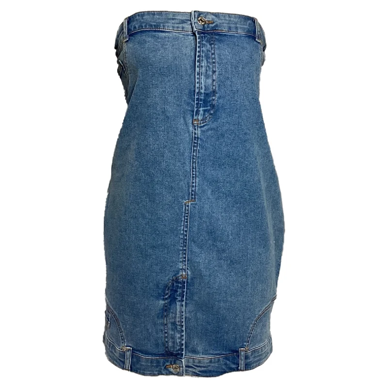 Modish Fashion Discounts Moschino Jeans Bandeau-Style Mini Dress in Blue Denim