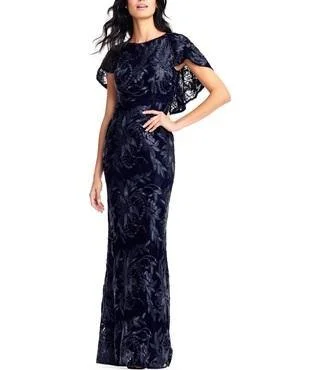 Seasonal Picks Adrianna Papell AP1E203078 Embellished Long Formal Mesh Dress