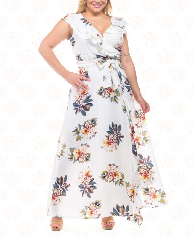 Luxury Fashion Discounts Plus Size Floral White