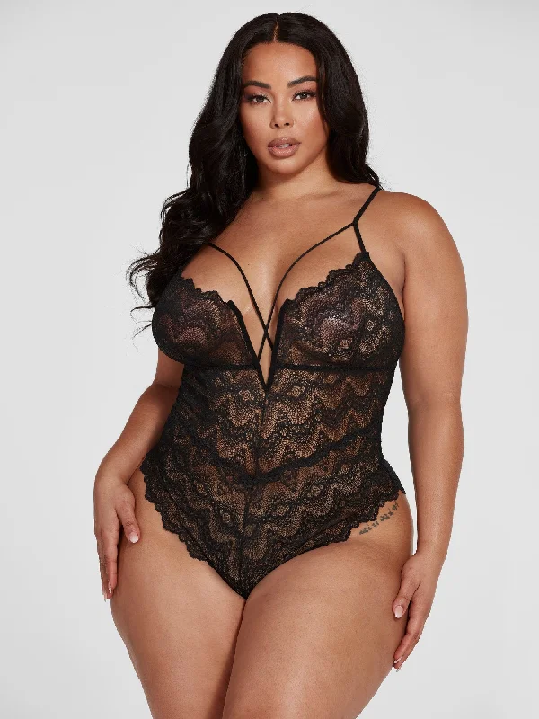 Fashion Sale Angelina Floral Lace Strappy Bodysuit