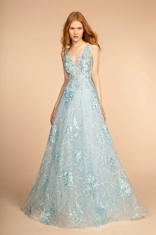 Find Your Unique Flair Mesh Illusion Embroidery Long Prom Dress