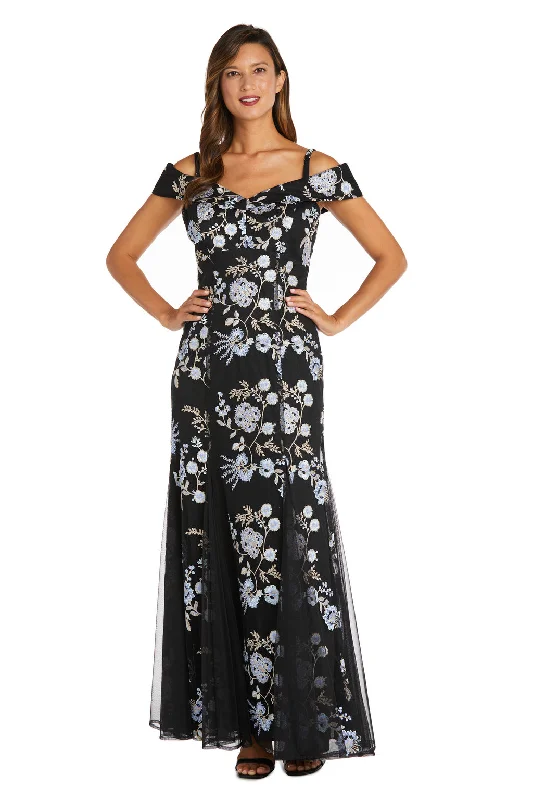 Limited Time R&M Richards 2699 Long Formal Floral Evening Dress