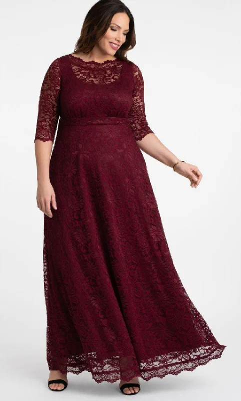 Flash Sale Kiyonna Long Plus Size Lace Dress