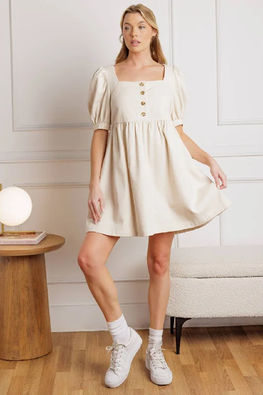 Limited Time Offers FOR THE DAY WOVEN TWILL MINI DRESS