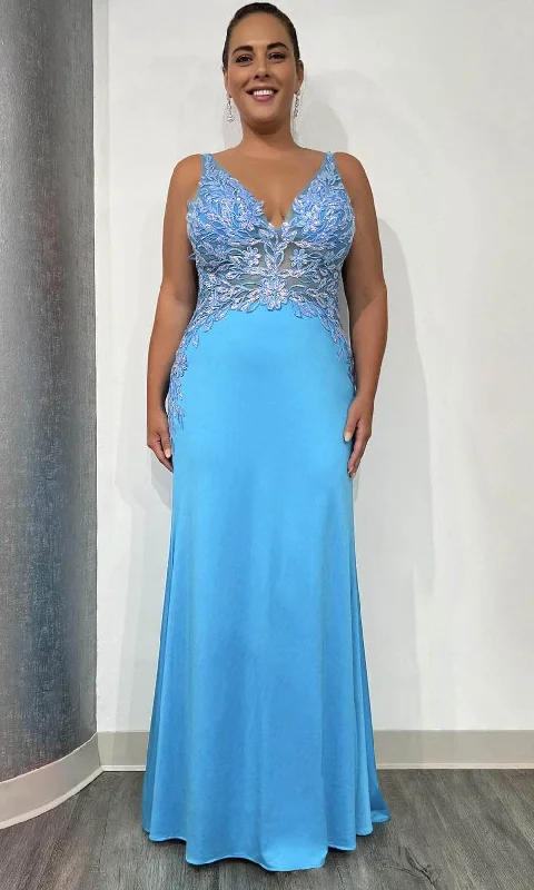 Everyday Elegance Sale Tiffany Designs 16137 - Beaded Lace Illusion Evening Gown