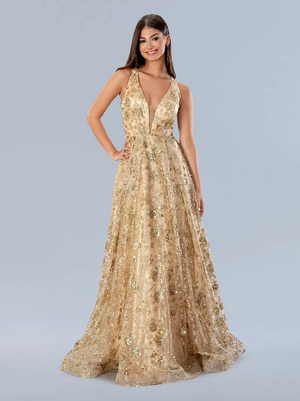 Sophisticated Street Style Offers Stella Couture 24207 Floral Sequin Long Formal Prom Dress