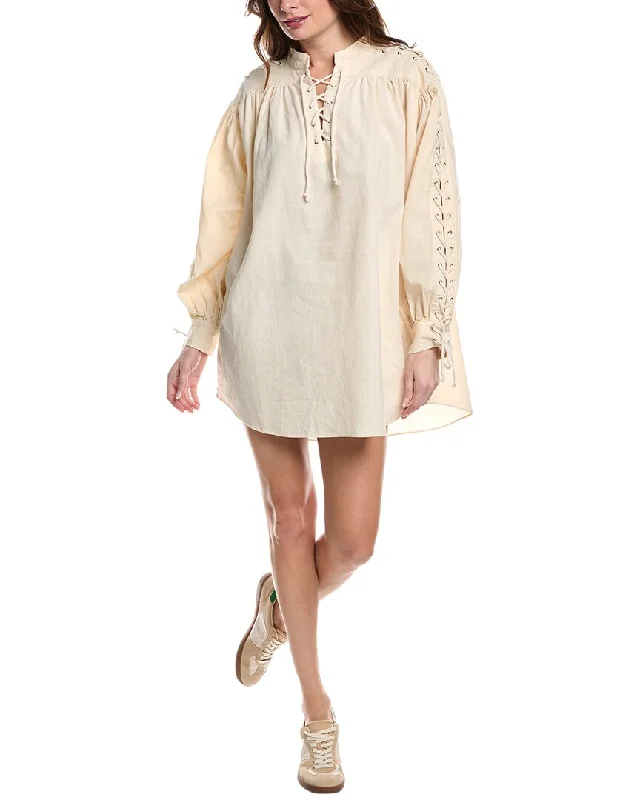 Timeless Elegance Sale RE/DONE Pirate Linen-Blend Mini Dress