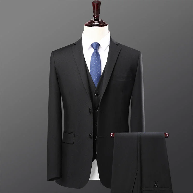 Best Deals Of The Season IKEARLAX  Men's Korean Suit Two-Piece Wedding Dress Spring and Autumn New Men's Clothing Youth Fashion Casual Suit