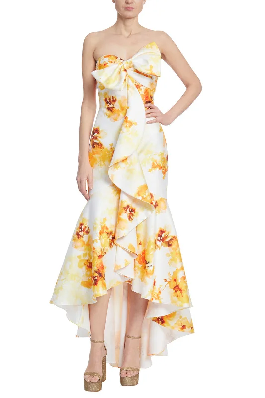 Chic Style Discounts Badgley Mischka SC3982 High Low Floral Mermaid Formal Dress