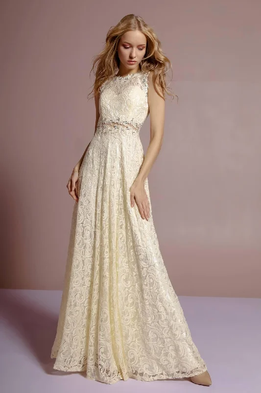 Limited-Time Offer Long Sleeveless Formal Dress Evening Lace Gown