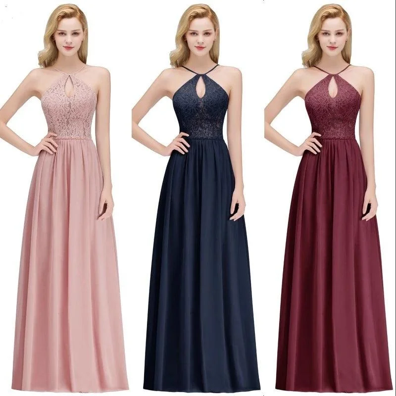 Bold Style Discounts Halter Sleeveless Wedding Guest Party Dress