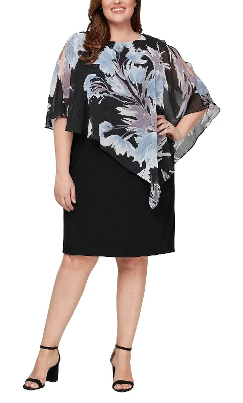 New Arrivals SLNY 9477494 - Floral Cape Dress