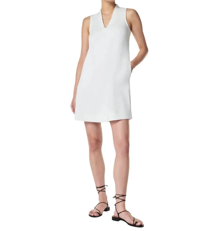 Unleash Your Fashion Airessentials V-Neck Mini Dress In Powder