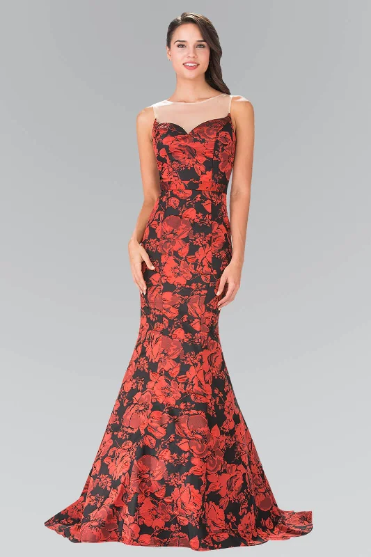 Limited Stock, Big Discounts Prom Long Formal Dress Floral Print Evening Gown