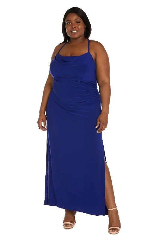 Unleash Your Trendy Side Morgan & Co 13019WM Long Plus Size Formal  Dress