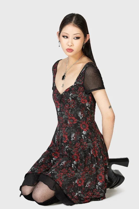 Flash Sale, Don'T Miss Crimson Decay Mini Dress - Resurrect