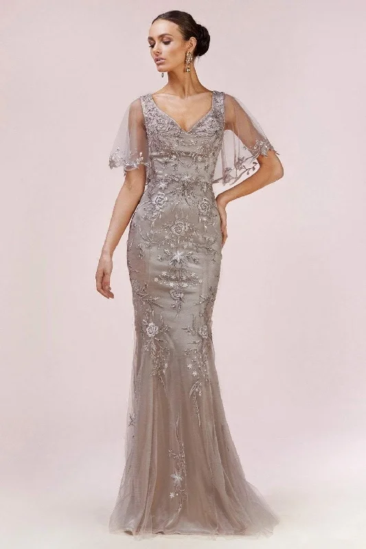 Premium Style Andrea & Leo CDA0553 Fit and Flare Long Prom Gown