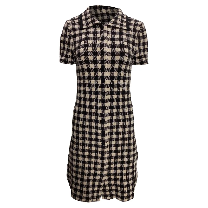 Fresh Fashion Discounts Altuzarra Dody Buttoned Gingham Mini Dress In Multicolor Lyocell