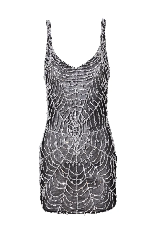 New In This Season Cobweb Mini Dress