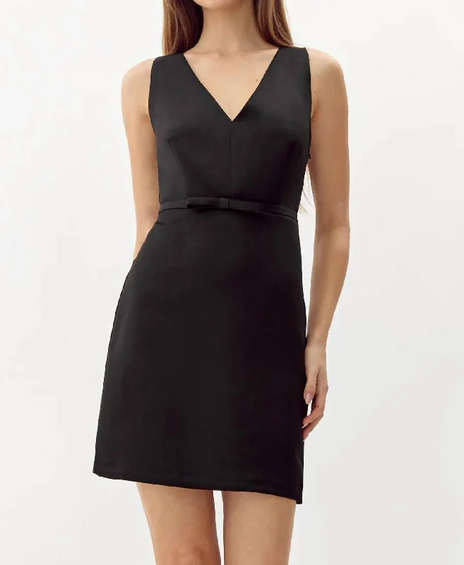 Stylish Statements Barbara Dutch Mini Dress In Black