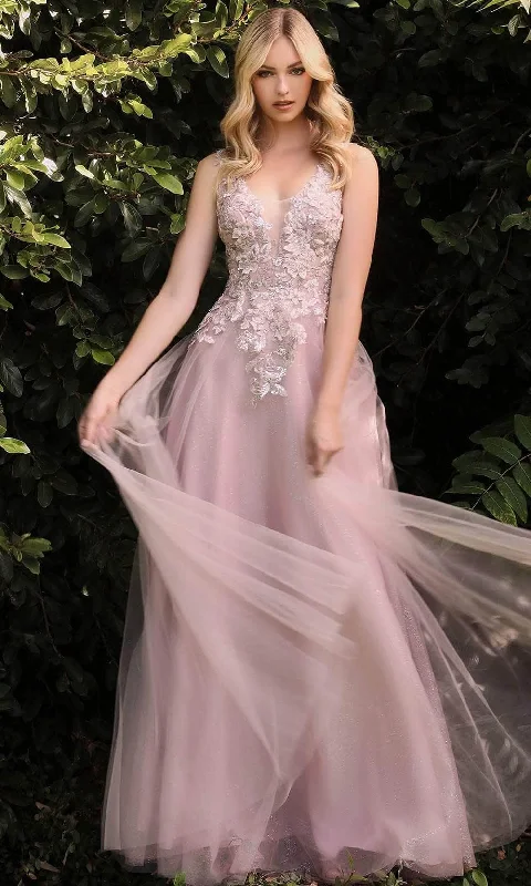 Cozy Comfort Style Sale Ladivine CDS409 - Embroidered Sleeveless Prom Gown