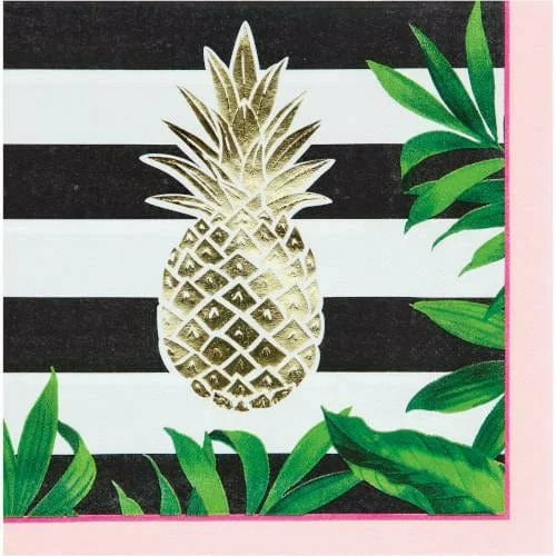 Polished Style Deals Pineapple Wedding Lunch Napkins 16ct