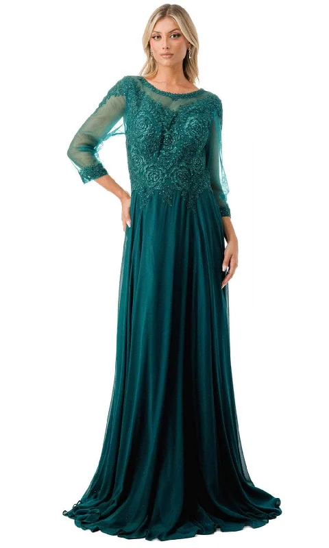 Huge Price Cut Aspeed Design M2723J - Beaded Lace Illusion Evening Gown