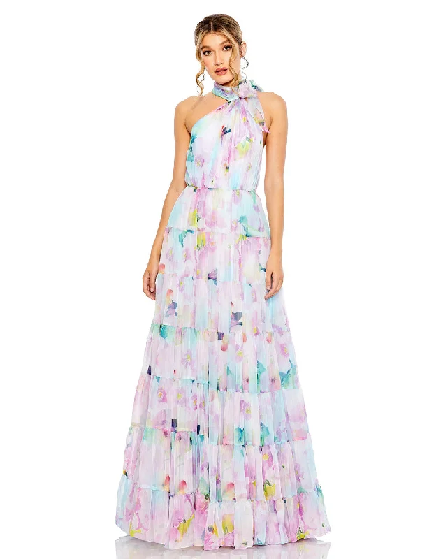 Huge Price Cut Mac Duggal 55881 Long Floral Print Formal Prom Dress