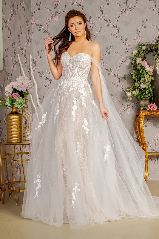 Chic And Trendy Off Shoulder Corset Wedding Ball Gown by GLS Gloria GL3428