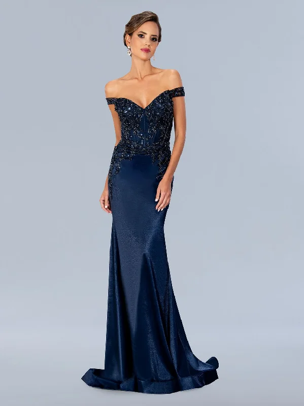 Timeless Elegance Sale Stella Couture 24303 Long Formal Floral Beaded Prom Dress