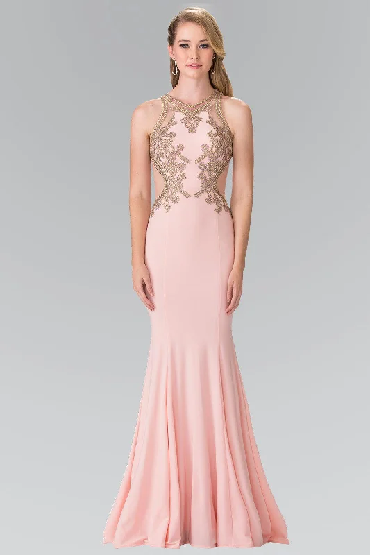 Limited Edition Prom Long Formal Fitted Halter Neck Evening Dress