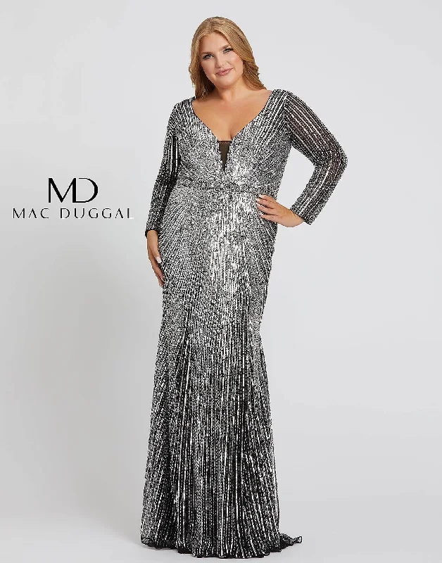 Exclusive Discounts Mac Duggal 5176 Fabulouss Plus Size Sequins Prom Dress Sale