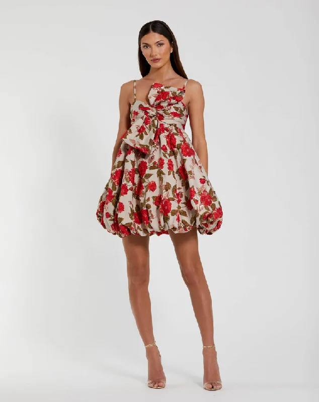 Huge Discounts This Week Mac Duggal 11822 Homecoming Floral Short Mini Cocktail Dress