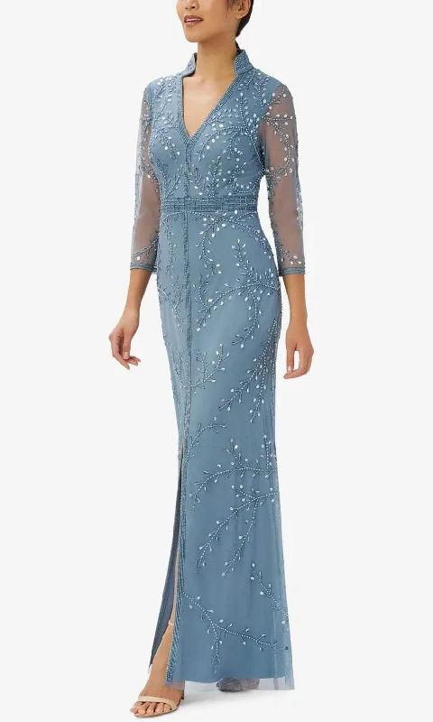 Find Your Unique Flair Collared V-Neck Evening Gown AP1E209946 P