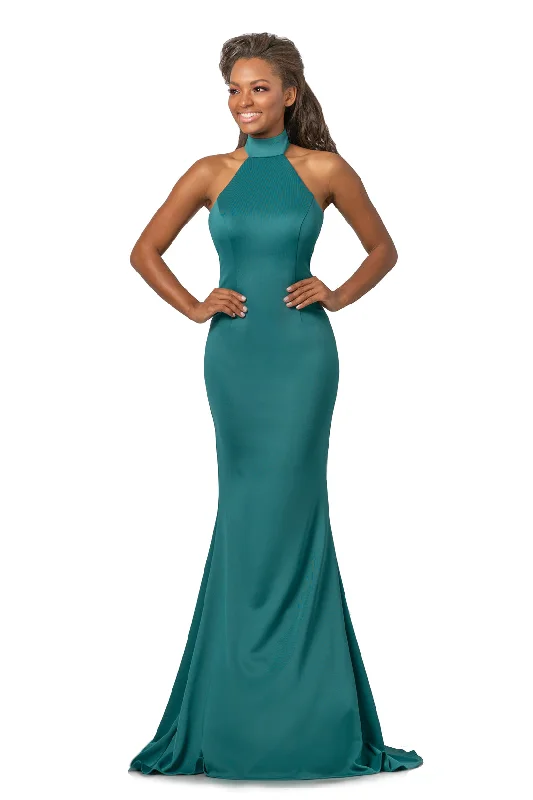 Limited Time Offers Johnathan Kayne 2096 sz 4 Teal Fitted Mermaid High Neckline Prom Dress Pageant Gown