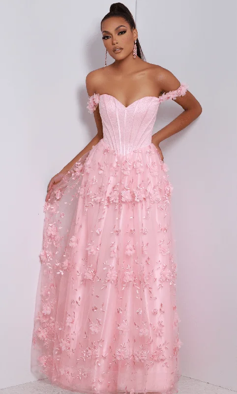 Casual Fashion Johnathan Kayne 2645 - Beaded Sweetheart Floral Evening Gown