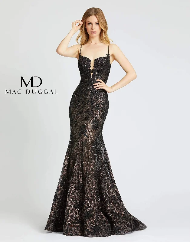 Sustainable Fashion Extravaganza Mac Duggal Prom Long Formal Lace Trumpet Dress Sale