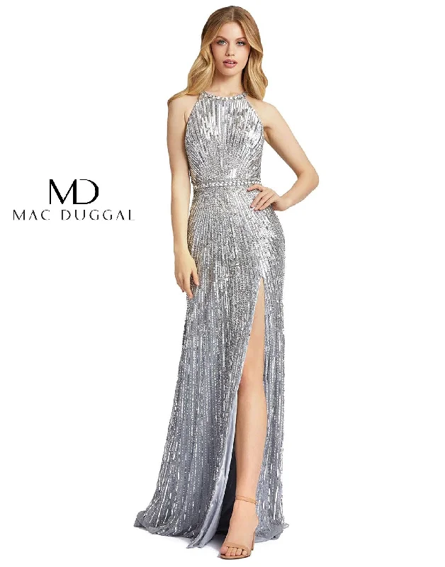 Stylish Savings Mac Duggal Prom Long Halter Formal 4963 Dress Sale