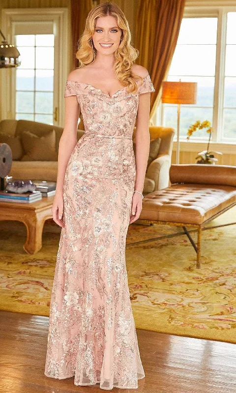 Limited Time Offer Mori Lee 72506 - Off-Shoulder Floral Embroidered Long Dress