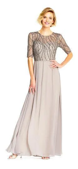 Fresh Fashion Discounts Adrianna Papell AP1E202210 Prom Long Formal Chiffon Dress