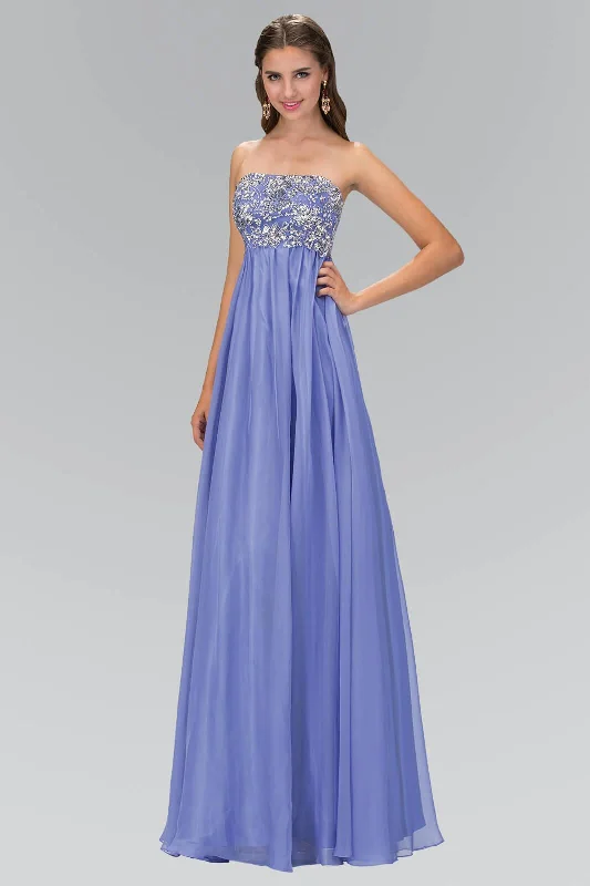 Cozy Chic Promotions Long Strapless Chiffon Prom Formal Dress