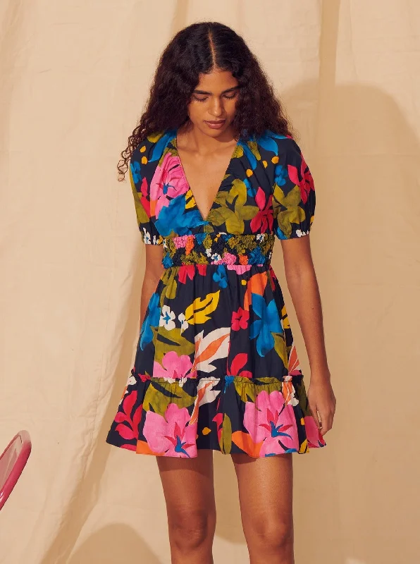 Absurdly Cheap Sale Gracey Hawaiian Hibiscus Print Mini Dress