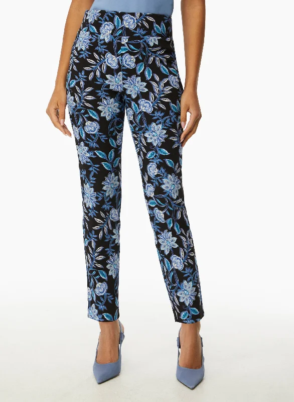 Ride The Style Wave Floral Print Slim Leg Pants