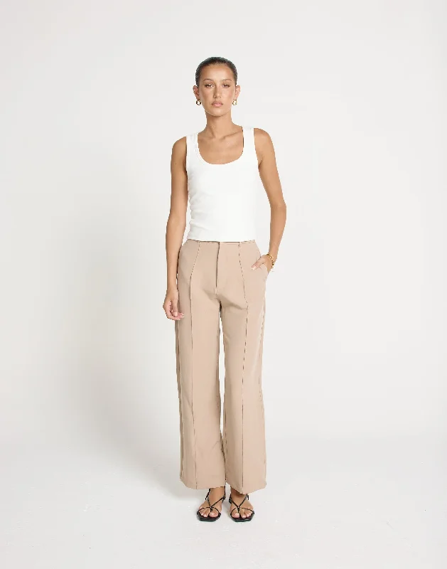 Style Redefined Colden Pants (Beige) - Petite