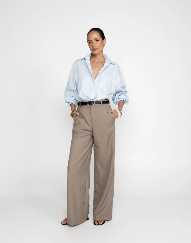 Minimalist Fashion Sale Rita Pants (Stone)